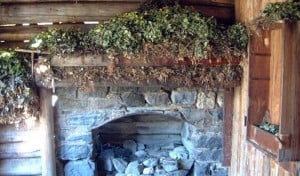 A large pack rat nest in the historic Earl Grey Cabin, located in the Purcell Wilderness Conservancy.