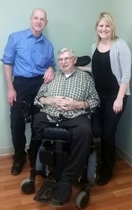 Peter (centre), with his son Lloyd and his granddaughter.