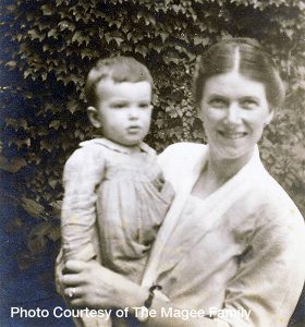 Faith Magee with John Junior in 1921 or 1922. Photo Courtesy of The Magee Family.