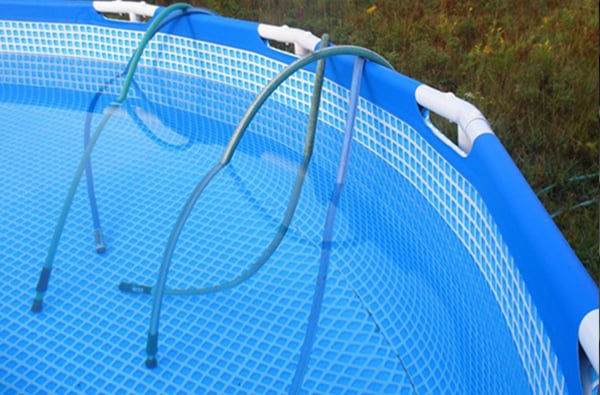 how to drain water from above ground pool after rain