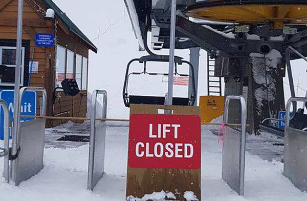 Northstar Quad Chair closed for repair at KAR Kimberley