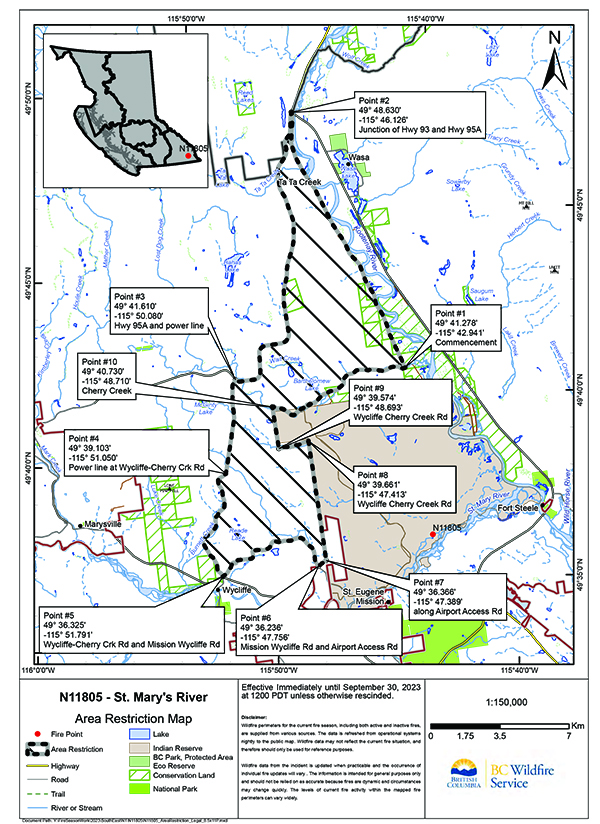 Area Restriction In Effect For St Marys River Wildfire Aqam St