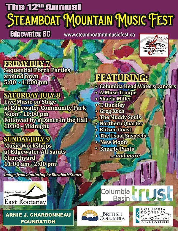 12th annual Steamboat Music Fest this weekend Columbia Valley, East