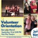 Volunteer orientation at Key City Theatre Sept. 13