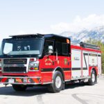 Engine 55 rides at Sparwood Fall Harvest Event