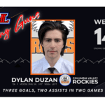 Dylan Duzan KIJHL’s Young Gun of the week