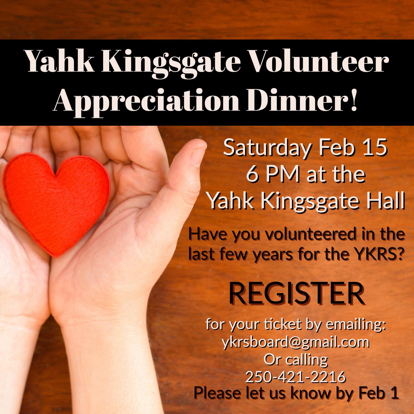 Yahk Kingsgate Volunteer Appreciation Dinner