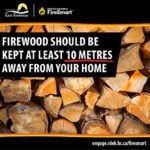 Keep firewood away from your home